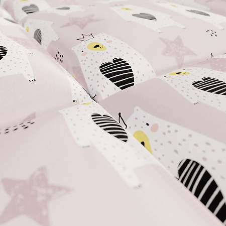 Panou decorativ tapitat, Kids Teddy, patrat, 300 x 300 x 37 mm