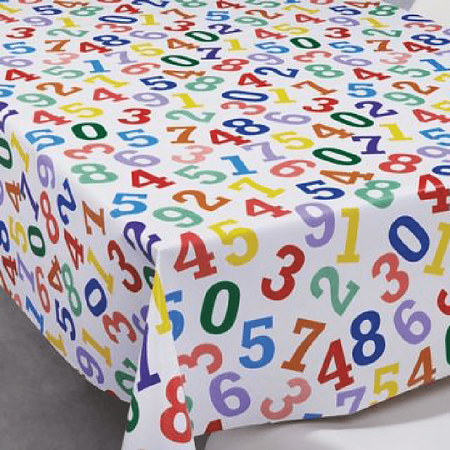 Fata de masa, model numere, pvc, multicolor, 140 cm