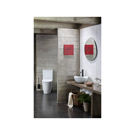 Perie WC Roca cu suport pe perete, negru mat 