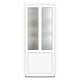 Usa PVC pentru intrare, alb, 86 x 188 cm, 5 camere, dreapta