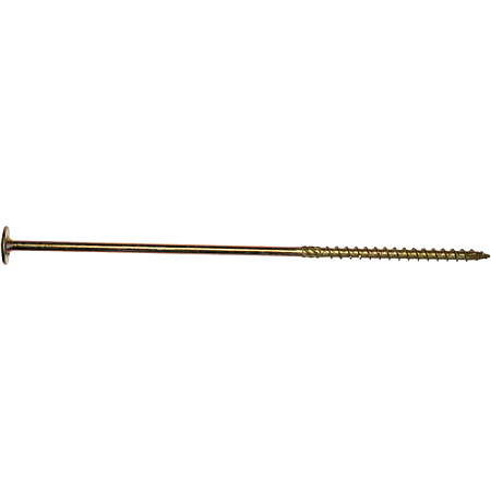 Surub dulgherie cap plat, otel zincat galben, TX40, 8 x 400 mm