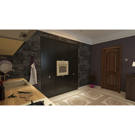 Piatra decorativa interior/exterior, Neo Deep Grey, gri, 37 x 10 cm