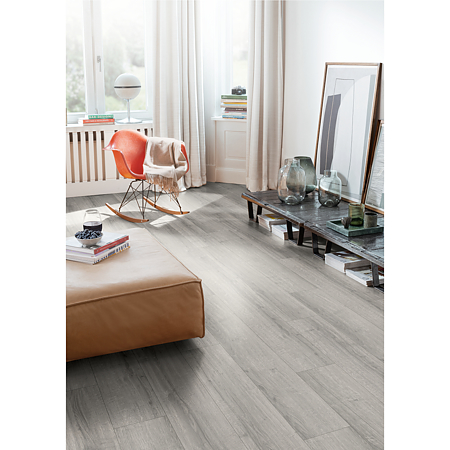 Parchet laminat 8 mm Egger Nature Sense Aqua Stejar Sherman gri deschis EL2406, nuanta medie, clasa de trafic 32, Aqua Click it!, 1292 x 193 mm
