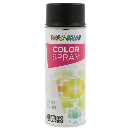 Vopsea spray universala Dupli-Color, negru RAL 9055, mat, interior/exterior, 400 ml
