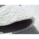 Covor modern Shaggy de Luxe 8000/10, polipropilena friese, model alb, dreptunghiular, 60 x 100 cm