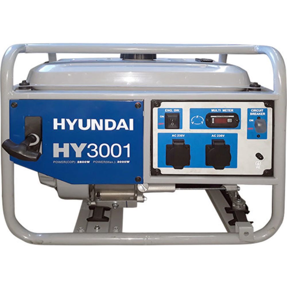 Generator de curent Hyundai HY3001, monofazic, 2.8 kW, 7 CP, 4 timpi, benzina, 15 l 2.8