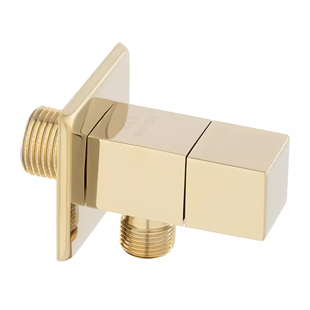 Robinet coltar Ferro Quadro Z294-G, cartus ceramic, auriu lucios, 1/2"x1/2"