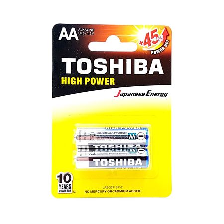 Baterii Toshiba High Power, alcaline, AA/R6, blister 2 bucati