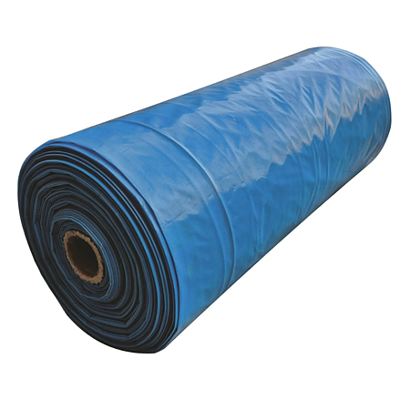 Rola folie protectie Baufolie Plus, polietilena reciclata, albastru, grosime 0.1 mm, 4 x 150 m
