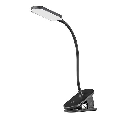 Lampa birou Raizal, LED, mplastic, negru, 12 x 6 x 45.5 cm