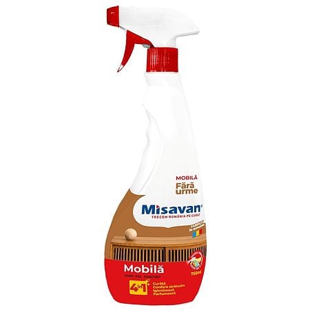 Solutie curatare mobila Misavan 4 in 1, cu pulverizator, 750 ml