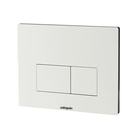 Clapeta de actionare rezervor WC incastrat Wirquin Design, dubla actionare, alb, 20.8 x 16.6 cm