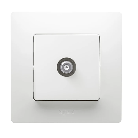 Priza TV 5DB Legrand Niloe 396461, rama inclusa, alb