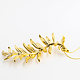 Decoratiune frunza, auriu, 13 cm