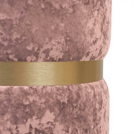 Taburet Ring, inel auriu, catifea roz E45, rotund, 38 x 38 x 40 cm