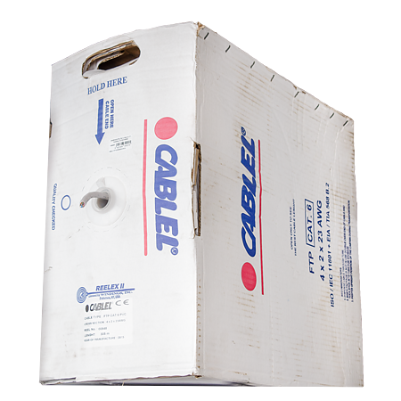 Cablu FTP cat6 ICME Ecab, 4 perechi, 23 AWG, nemufat, rola 305 m