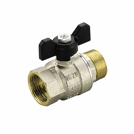 Robinet de trecere cu sfera Tiemme, filet interior-exterior, alama, racord 1"