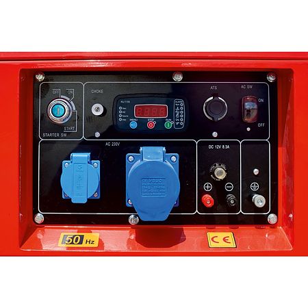 Generator portabil carcasat pe roti Energo Primax GN5000dE, diesel, 5 KW, rezervor 15 l