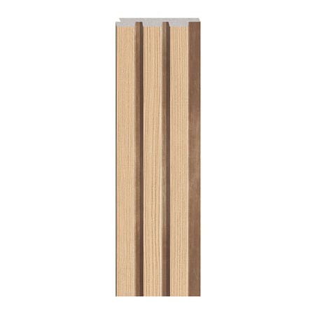 Panou decorativ riflaj Linerio S/M-Line, spuma polimerica, natural, 2650 x 122 x 12 mm