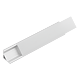 Profil aluminiu LED pentru colt, capac transparent, latime 20 mm, 3 m