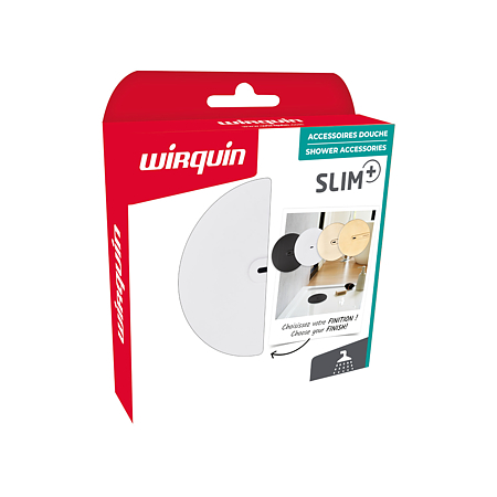 Capac tip DOM pentru sifon Wirquin SLIMPlus, din ABS, alb mat, Ø118 mm