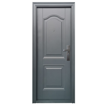 Usa metalica de intrare in apartament Atenna, tabla de otel, deschidere stanga, culoare gri, 880 x 2050 mm