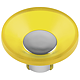 Buton CupaTeko 8144-C, plastic, galben, 48 mm