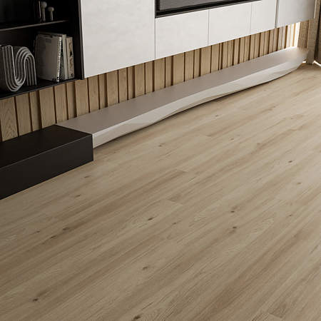 Parchet laminat 7 mm AGT Bella Lugano, nuanta medie, bej, clasa de trafic 31, clic sistem, 1200 x 191 mm