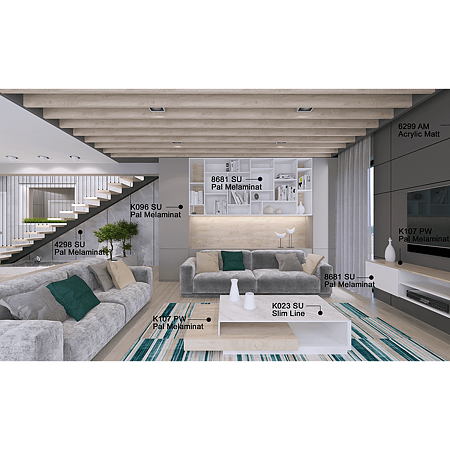 Pal melaminat Kronospan, Stejar elegance K107 PW, 2800 x 2070 x 18 mm