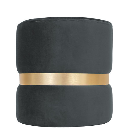Taburet Ring, inel auriu, stofa gri deschis H30, rotund, 38 x 38 x 40 cm