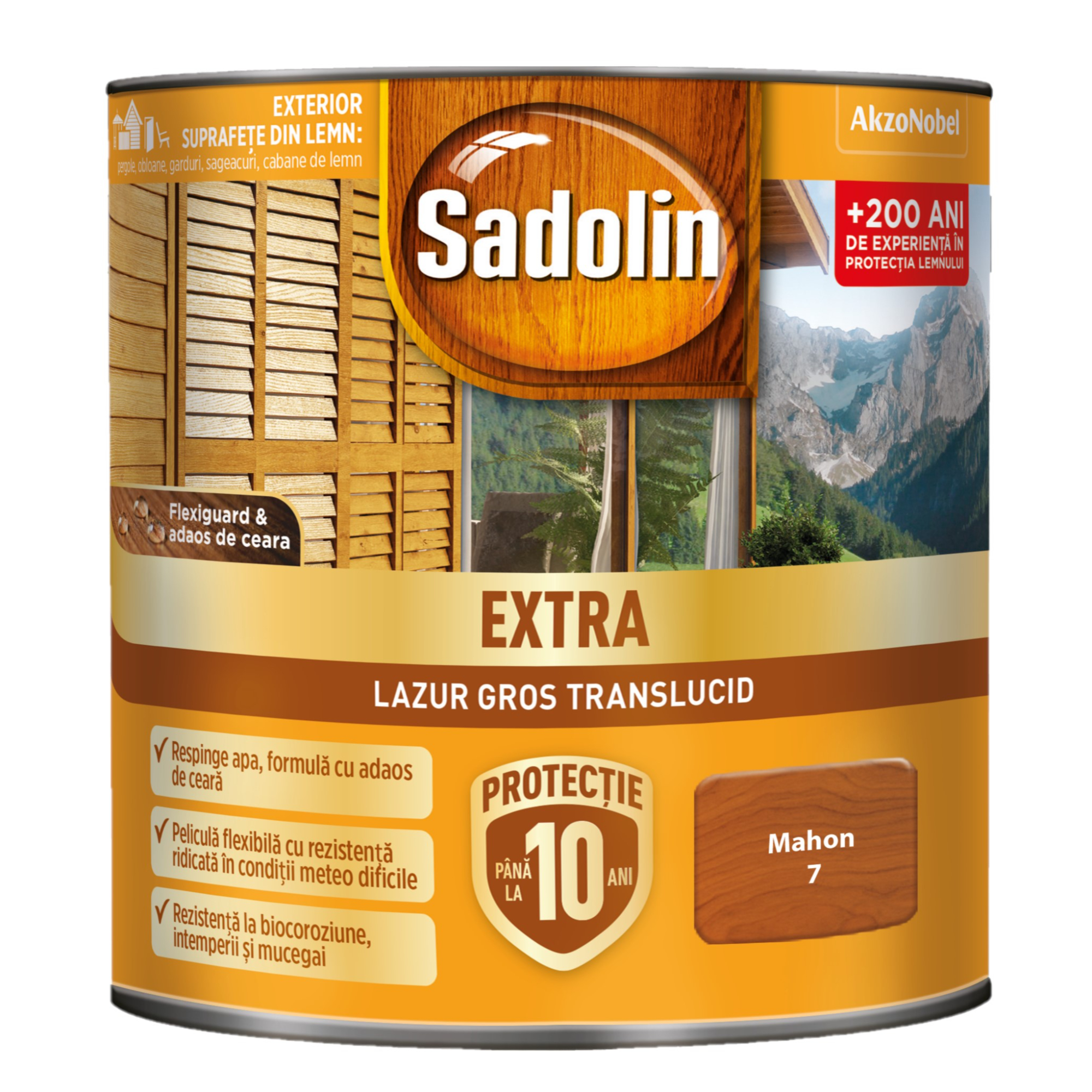Lazura pentru lemn, Sadolin Extra, mahon, exterior, 0.75 l 0.75