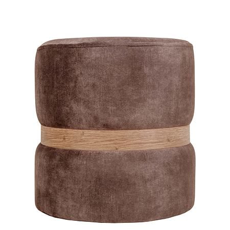 Taburet Ring, inel auriu, stofa maro P05, rotund, 38 x 38 x 40 cm