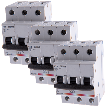 Disjunctor RX3 4500 Legrand 419709, 3P, 20A