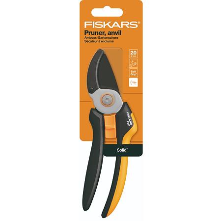 Foarfeca nicovala gradinarit Fiskars Solid P361, manere ergonomice, lungime 20.5 cm, galben-negru 