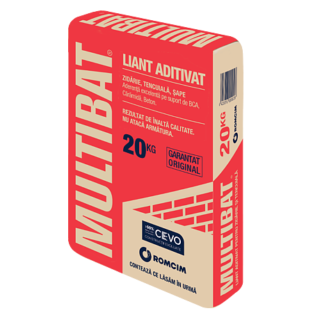 Ciment pentru mortare Liant Multibat Romcim, pentru tencuiala, gri, 20 kg