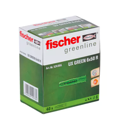 Diblu universal Fischer, nylon, 6 x 50 mm, 40 bucati