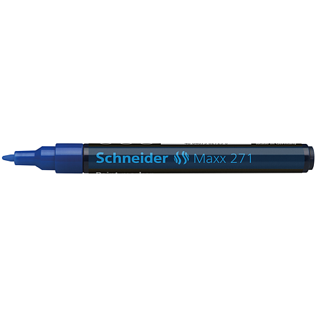 Marker permanent Schneider, varf rotund, 2 mm, cu vopsea albastra Marker permanent Schneider, varf rotund, 2 mm, cu vopsea albastra