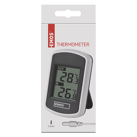 Statie meteo digitala Emos, interior - exterior, ecran digital, emitator extern