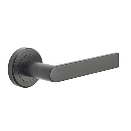 Maner usa de interior pe rozeta rotunda Osprey Yale, zinc, negru mat, 40 mm