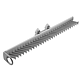 Suport pentru cravate, plastic, argintiu, 450 mm