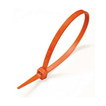 Coliere din plastic, poliamida 6.6, rosu, 140 x 3.5 mm, 100 bucati