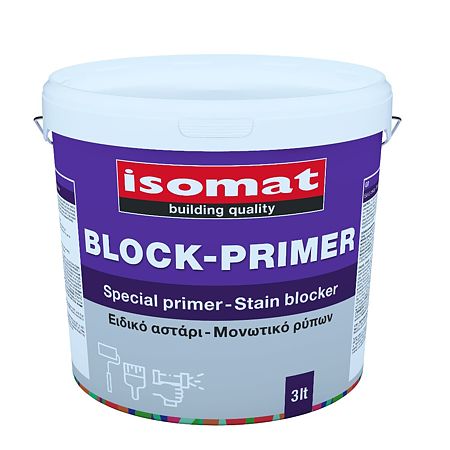 Grund acrilic Isomat Block Primer, interior/exterior,alb, 3 l