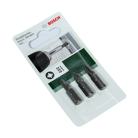 Set capete surubelnite standard Bosch, PZ, 3 piese, 25 mm