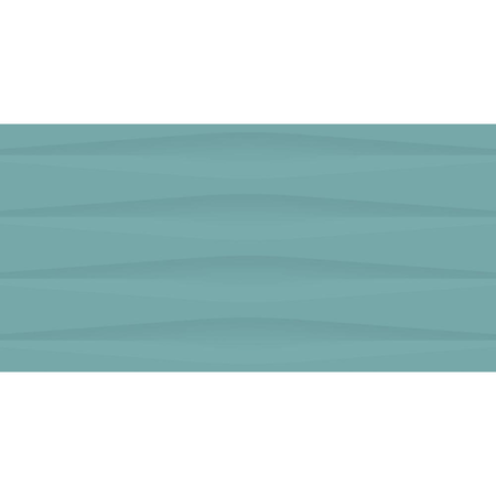 Faianta baie rectificata Spring Stripes, turquaz, lucios, uni, 60 x 30 cm