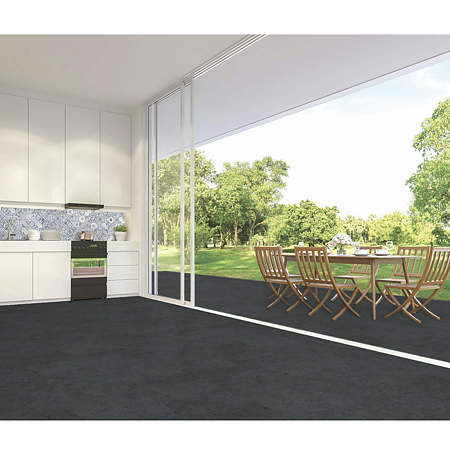 Gresie exterior/interior portelanata Cesarom Therme, mat, antracit, clasa aderenta R11, PEI 4, 9 mm, 60 x 60 cm