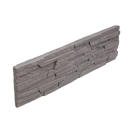 Piatra decorativa Modulo Impuls Graphite, exterior/interior, montaj fara rost tip placa cu placa, nuante de negru, 36,8 x 9,8 x 1,7 cm
