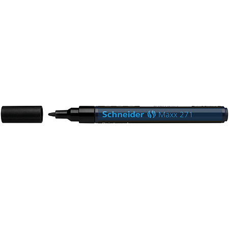 Marker permanent Schneider, varf rotund, 2 mm, cu vopsea neagra