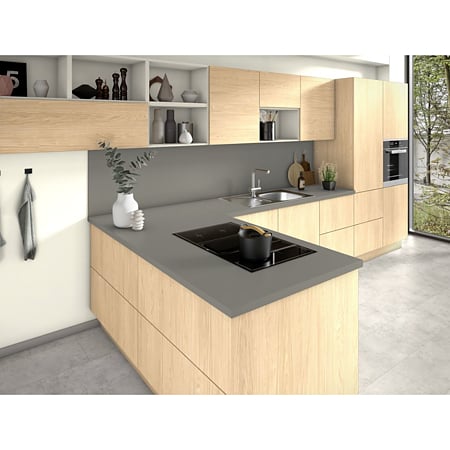Blat bucatarie Egger F502 ST7, semi mat, Aluminiu periat fin,  4100 x 600 x 38 mm