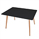 Masa living Celia, blat din MDF vopsit, picioare lemn de fag, negru, 120 x 80 cm Masa living Celia, blat din MDF vopsit, picioare lemn de fag, negru, 120 x 80 cm