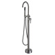 Baterie cada freestanding Axys Seel, fixare in podea, alama, inox, monocomanda, 109 x 95.5 x 16 cm 